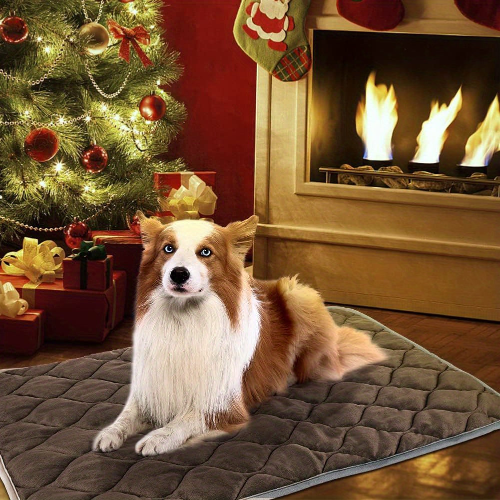 Winter Self Pet Warming Pad for Small/Large Dog Cat, Warming Cat Bed Cat Mat Thermal Pet Bed Mat, for Large Dog Non-Electric Self-Warming Dog Crate Pad for Outdoor Indoor 45"x28".