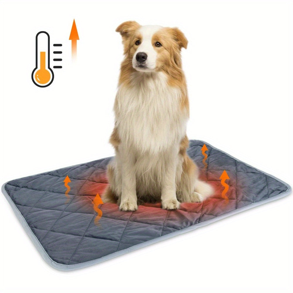 Winter Self Pet Warming Pad for Small/Large Dog Cat, Warming Cat Bed Cat Mat Thermal Pet Bed Mat, for Large Dog Non-Electric Self-Warming Dog Crate Pad for Outdoor Indoor 45"x28".