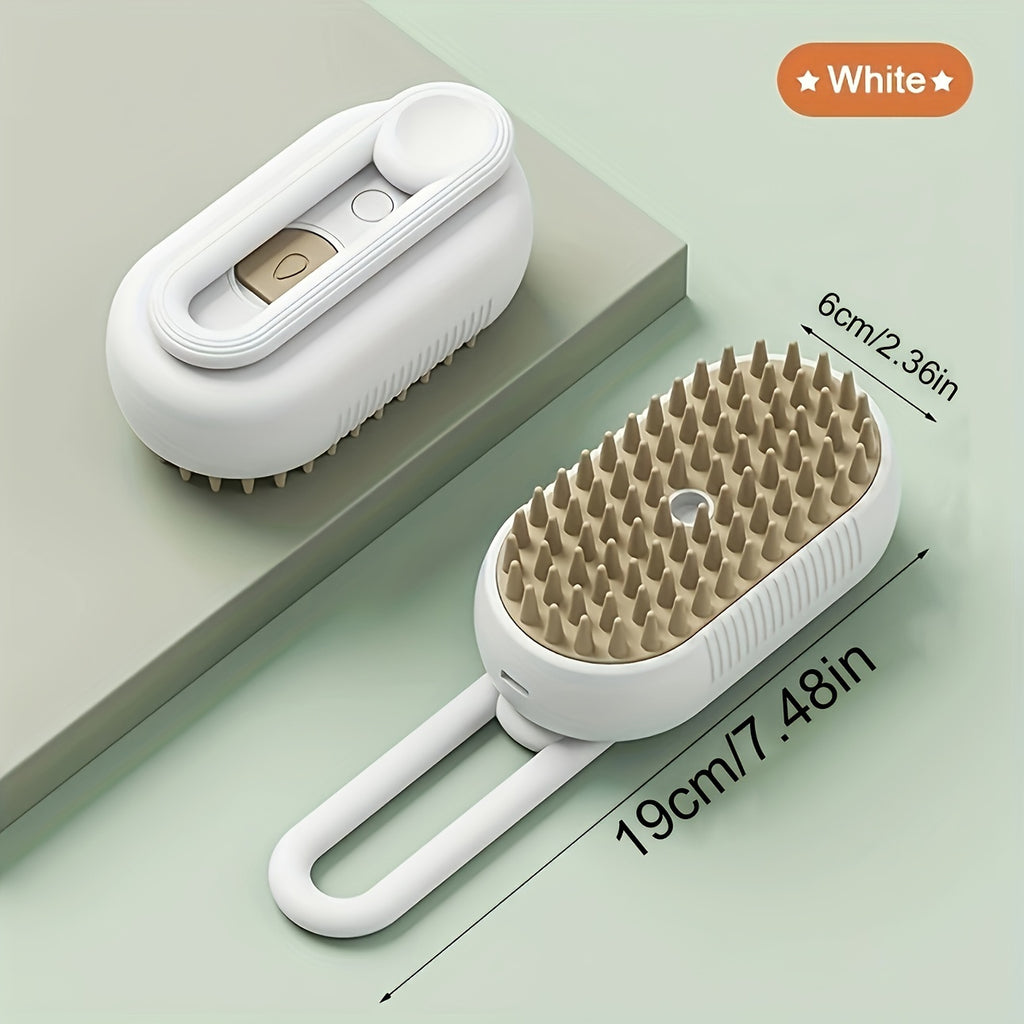 1pc Steamy Cat & Dog Brush - 3-in-1 Massaging Comb with USB Recharge, Hair Removal, and Gentle Pet Grooming - Perfect for Pet Owners and Groomers