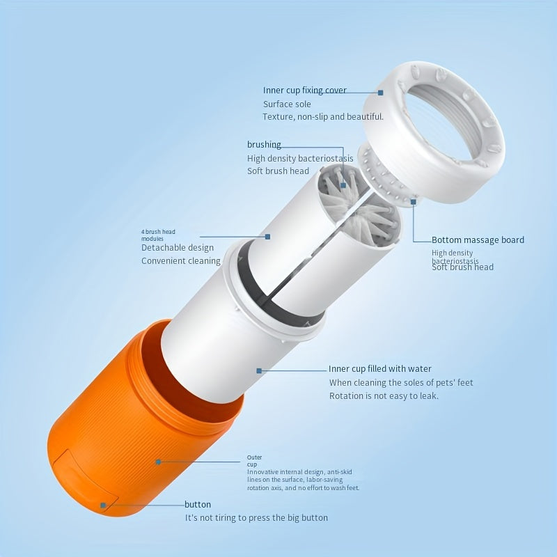 Effortless Automatic Dog Paw Cleaner - Compact Travel Paw Wash Cup - Safe & Hygienic Pet Grooming Solution for Furry Friends