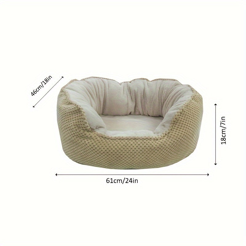 1pc Dog House Multi-color Optional Oval Pet Bed, Suitable For Four Seasons, Dog Kennel Warm And Comfortable Dog Bed Durable Dog Mattress