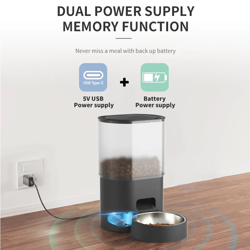 Small MOQ OEM/ODM Automatic Pet Feeder Cat Water Fountain Smart Tuya Wifi Pet Feeder Luxury Automatic Pet Feeder Dispenser