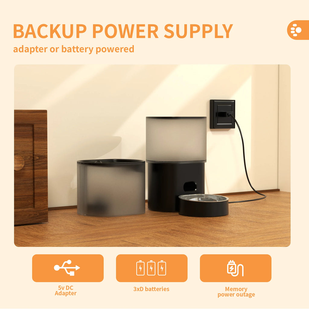 Small MOQ OEM/ODM Automatic Pet Feeder Cat Water Fountain Smart Tuya Wifi Pet Feeder Luxury Automatic Pet Feeder Dispenser