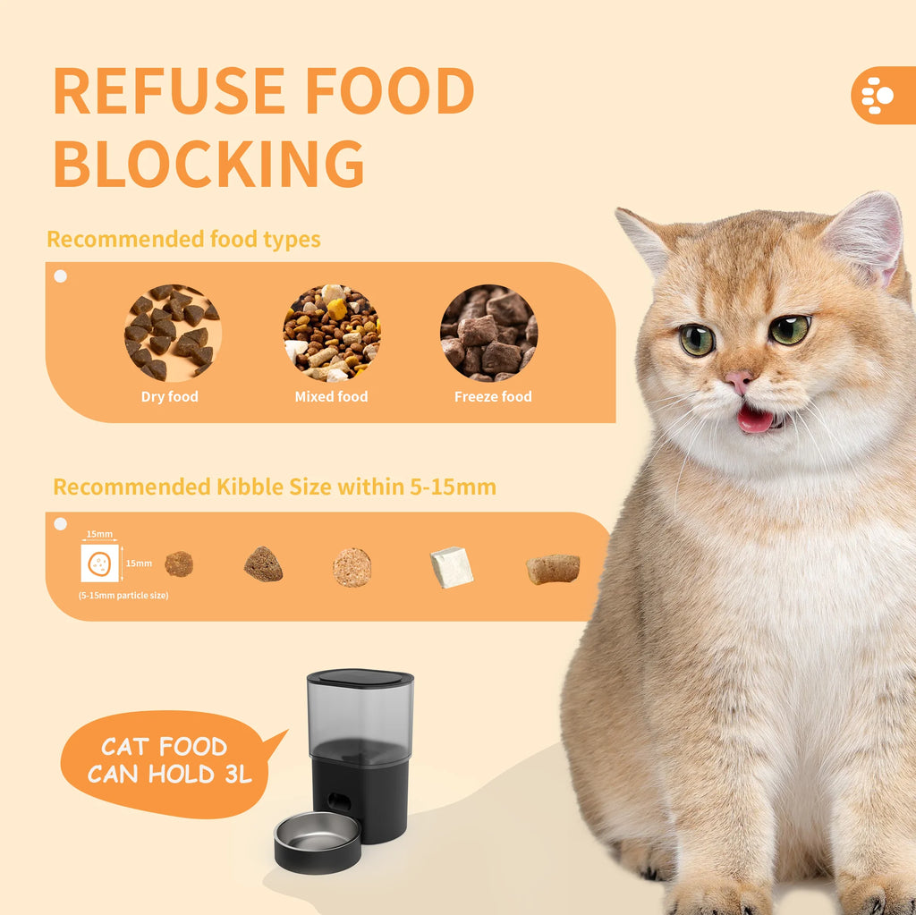 Small MOQ OEM/ODM Automatic Pet Feeder Cat Water Fountain Smart Tuya Wifi Pet Feeder Luxury Automatic Pet Feeder Dispenser