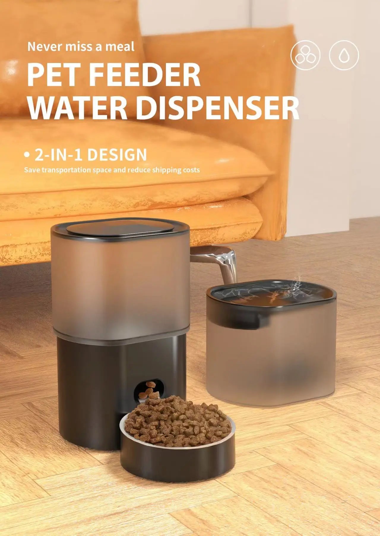 Small MOQ OEM/ODM Automatic Pet Feeder Cat Water Fountain Smart Tuya Wifi Pet Feeder Luxury Automatic Pet Feeder Dispenser