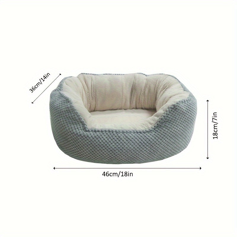 1pc Dog House Multi-color Optional Oval Pet Bed, Suitable For Four Seasons, Dog Kennel Warm And Comfortable Dog Bed Durable Dog Mattress