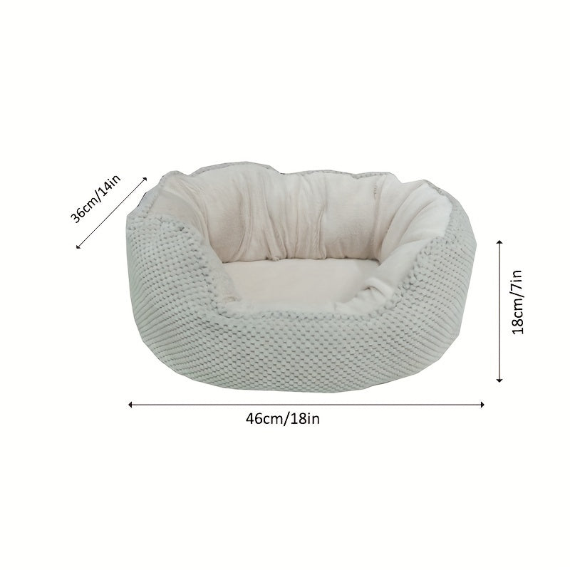 1pc Dog House Multi-color Optional Oval Pet Bed, Suitable For Four Seasons, Dog Kennel Warm And Comfortable Dog Bed Durable Dog Mattress