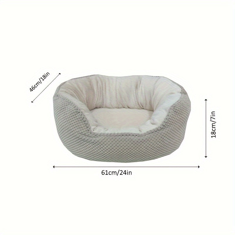 1pc Dog House Multi-color Optional Oval Pet Bed, Suitable For Four Seasons, Dog Kennel Warm And Comfortable Dog Bed Durable Dog Mattress